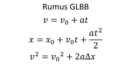 Pembuktian Rumus Gerak Lurus Berubah Beraturan (GLBB) dalam fisika ...