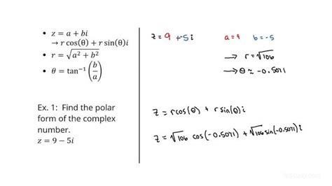 Finding the Polar Form of Complex Numbers | Precalculus | Study.com