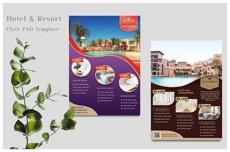 Hotel Flyer Templates (139260) | Flyers | Design Bundles