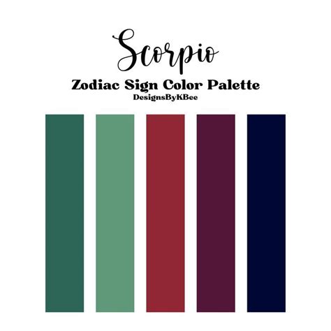 Scorpio | Zodiac Sign Color Palette | Zodiac signs colors, Zodiac sign ...