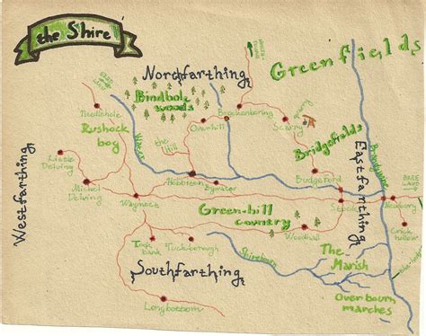 Bilbo's personal map of the Shire by Alassecarme on DeviantArt