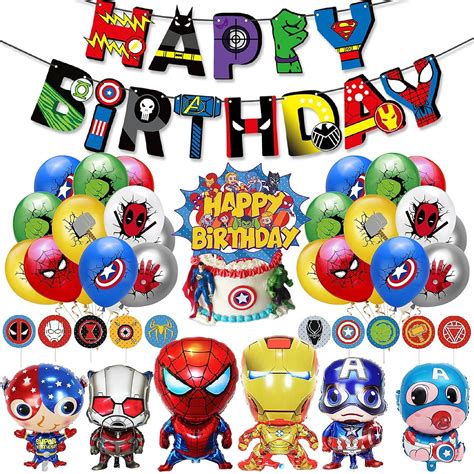 Avenger Birthday Decoration,Superhero Birthday Party Supplies,marvel ...