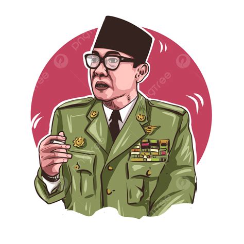 Illustration Of Indonesian President Ir Soekarno, Ir Soekarno ...