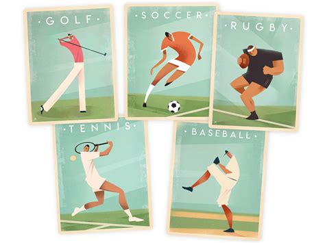 Vintage Sports Poster Designs by Martin Wickstrom on Dribbble