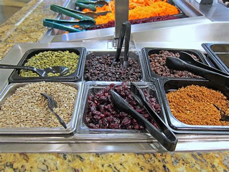 Salad Bar Toppings Seeds and Raisins Stock Image - Image of sunflower ...