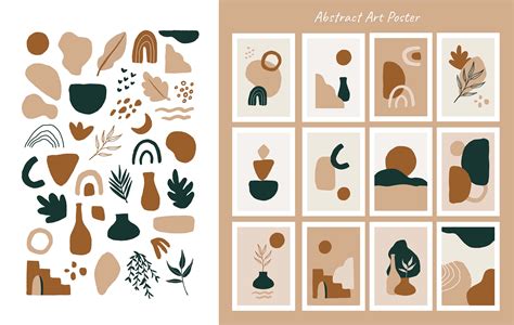 Sets of Aesthetic Abstract Posters and Elements 1409850 Vector Art at Vecteezy