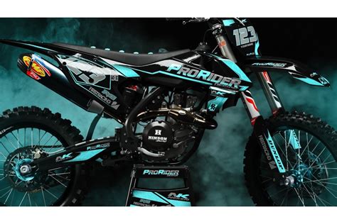 Custom dirt bike Graphics kit PRO RIDER DESIGN CA34X | custom-graphics-mx