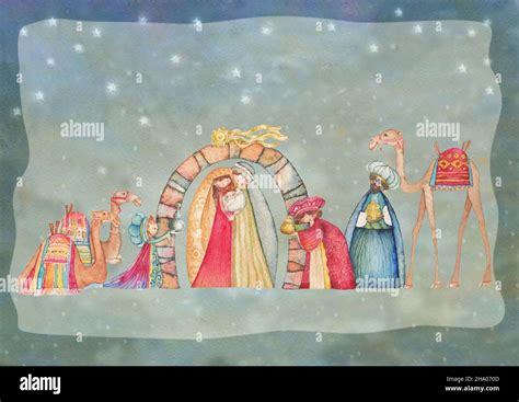 Christmas Nativity scene: Jesus, Mary, Joseph Stock Photo - Alamy