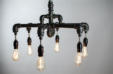 Buy a Hand Crafted 6 Edison Bulbs Industrial Lighting Chandelier, made to order from Chicwatts ...