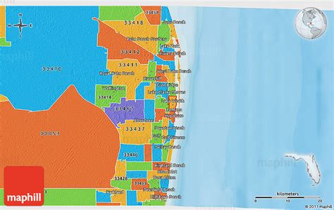 Palm Beach County Map By Zip Code | Map Of West