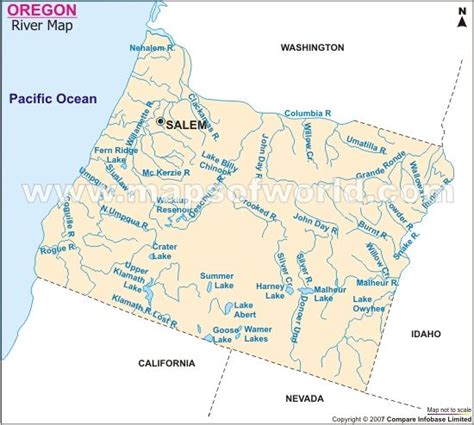 Oregon Rivers Map, Rivers in Oregon | Oregon map, Map, Oregon fishing