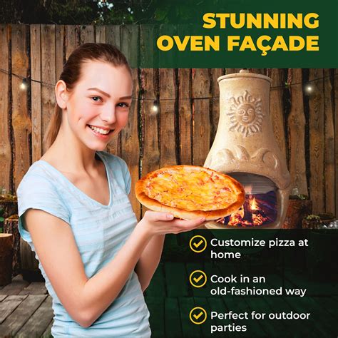 Buy PetraTools Outdoor Pizza Oven Wood Fired, Mini Personal Sized Pizza Cooker, Chiminea-Terra ...