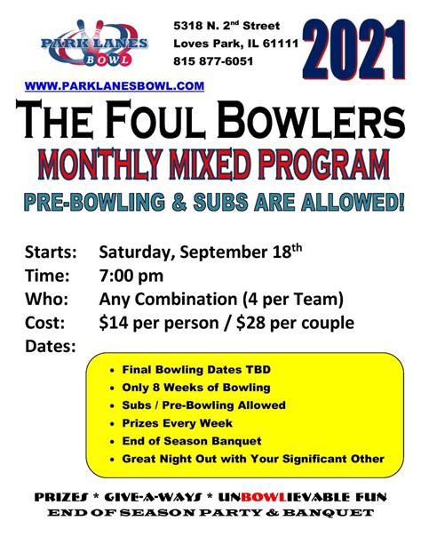 Bowling Leagues | League Bowling | Park Lanes Bowl | Loves Park, IL