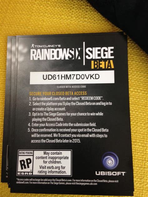 Rainbow six siege free codes