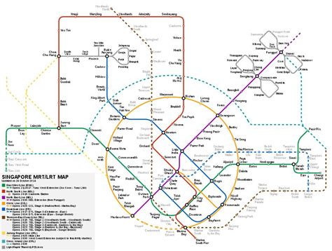 Mrt map in Singapore - Singapore mrt system map (Republic of Singapore)