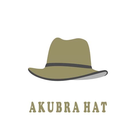 akubra hat unique isolated flat vector illustration 12757826 Vector Art ...