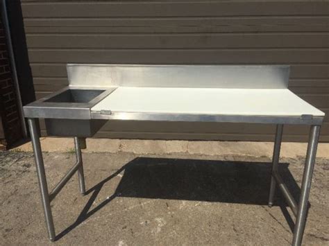 Stainless Steel Table with Sink and Cutting Board - MB Food Equipment