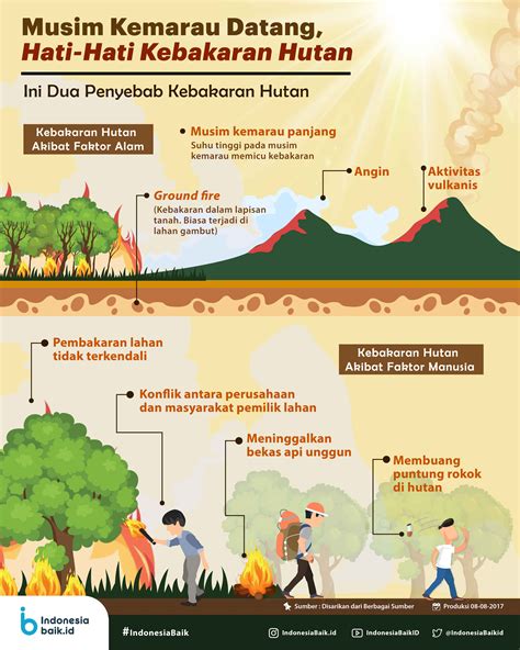 Musim Kemarau Datang, Hati-Hati Kebakaran Hutan | Indonesia Baik | Hutan, Infografis, Bencana alam