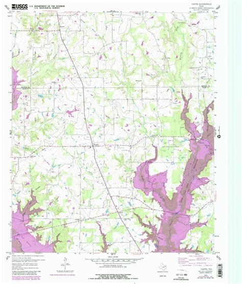 Classic USGS Yantis Texas 7.5'x7.5' Topo Map – MyTopo Map Store