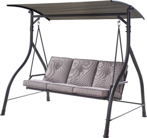 HD Designs Outdoors Northridge Three Seat Cushion Swing - Dark Brown/Gray, 1 ct - Fred Meyer