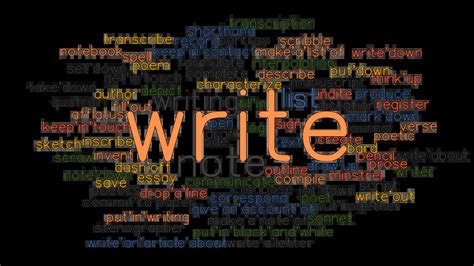 WRITE: Synonyms and Related Words. What is Another Word for WRITE? - GrammarTOP.com