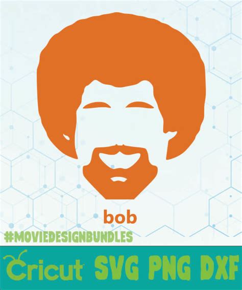 BOB ROSS LOGO TV SHOW SVG, PNG, DXF - Movie Design Bundles