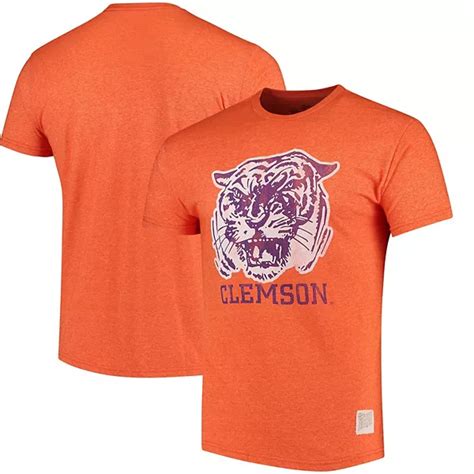 Men's Original Retro Brand Orange Clemson Tigers School Logo Mock Twist ...