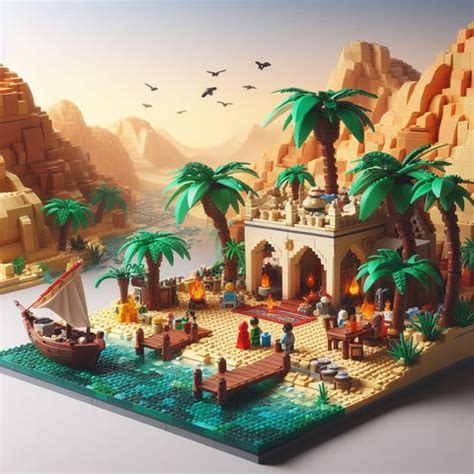 Desert Dreams in Bricks- 37 AI ideas for Lego MOCs Desert Oasis – How ...