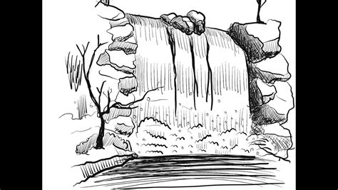 Simple Waterfall Drawing at GetDrawings | Free download