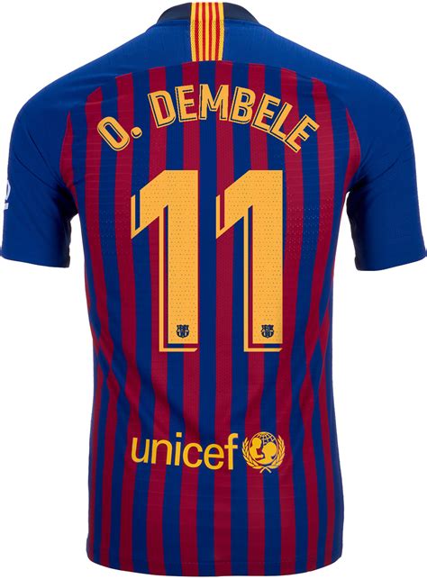 2018/19 Nike Ousmane Dembele Barcelona Home Match Jersey - SoccerPro