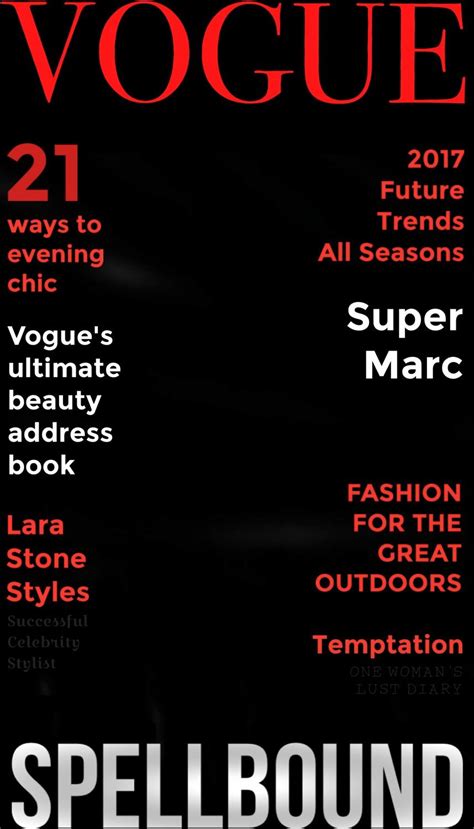 Vogue Magazine Cover Template Psd Free