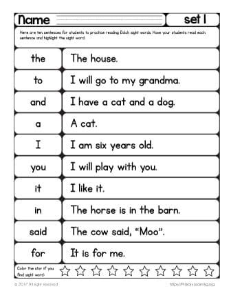 Sight Words Reading Practice | List 1 | PrimaryLearning.Org