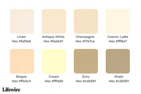 Beige Color Chart