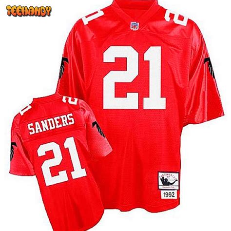 Atlanta Falcons Deion Sanders Red 1992 Throwback Jersey