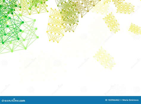 Light Green, Yellow Vector Background with Forms of Artificial ...