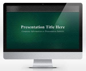 Free Widescreen Executive Leather PowerPoint Template Green (16:9) - Free PowerPoint Templates ...