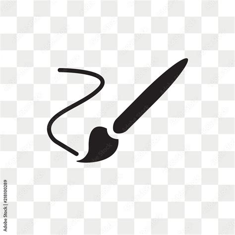 Paint brush vector icon isolated on transparent background, Paint brush logo design Stock Vector ...