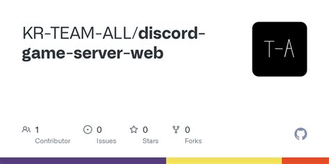GitHub - KR-TEAM-ALL/discord-game-server-web