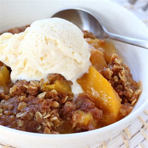 Perfect Peach Crisp - The Daring Gourmet