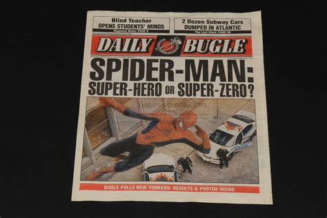 The Prop Gallery | Daily Bugle Spider-Man newspaper cover