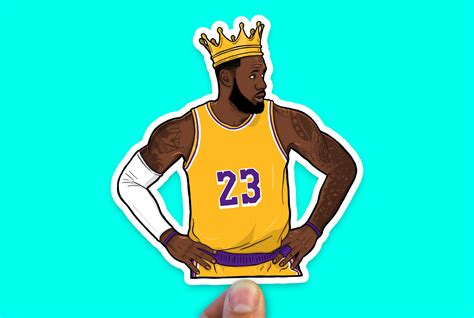 Lebron James Sticker Basketball L.A. Lakers Los Angeles | Etsy | Lebron ...