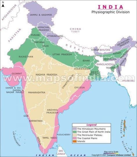 Plains of India map - Map of plains of India (Southern Asia - Asia)