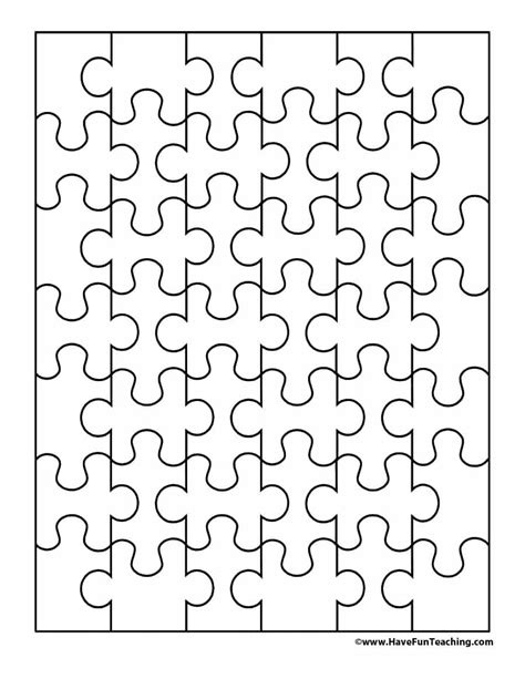 Printable Puzzle Pieces Template