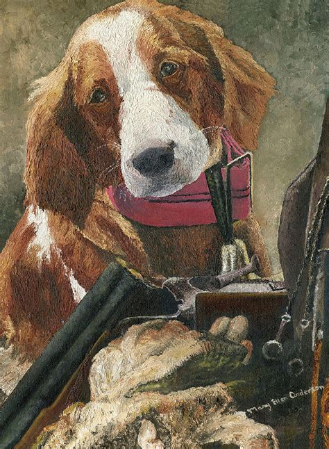 Rusty - A Hunting Dog Painting by Mary Ellen Anderson - Pixels