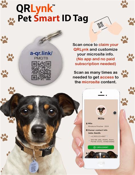 Custom Pet Tag With QR Code Pet Tags dog Tag With QR - Etsy