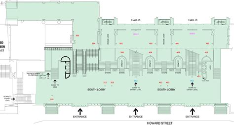 Envision | Moscone Center, South Building - Street Level, Section 1 Floorplan