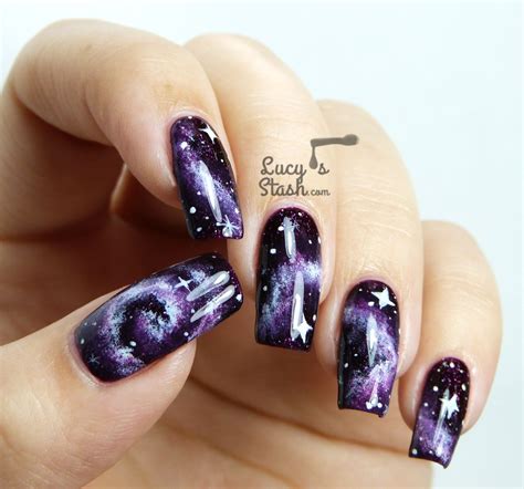 Purple Galaxy Nails with TUTORIAL feat. Zoya Payton - Lucy's Stash