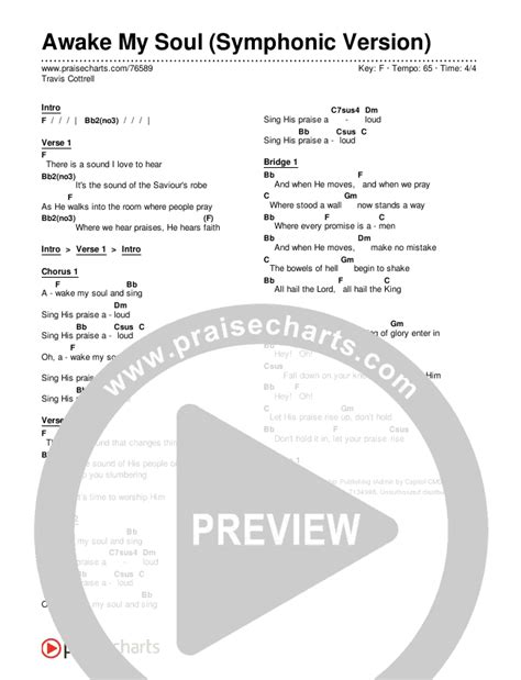 Awake My Soul (Symphonic Version) Chords PDF (Travis Cottrell) - PraiseCharts