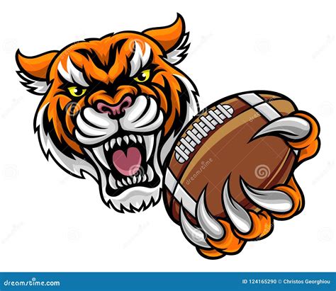 Tigers Football Design Cartoon Vector | CartoonDealer.com #166765883