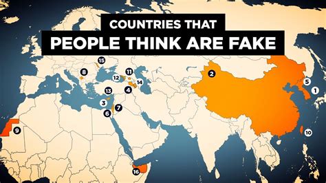 The 15 Countries People Think Are FAKE - YouTube